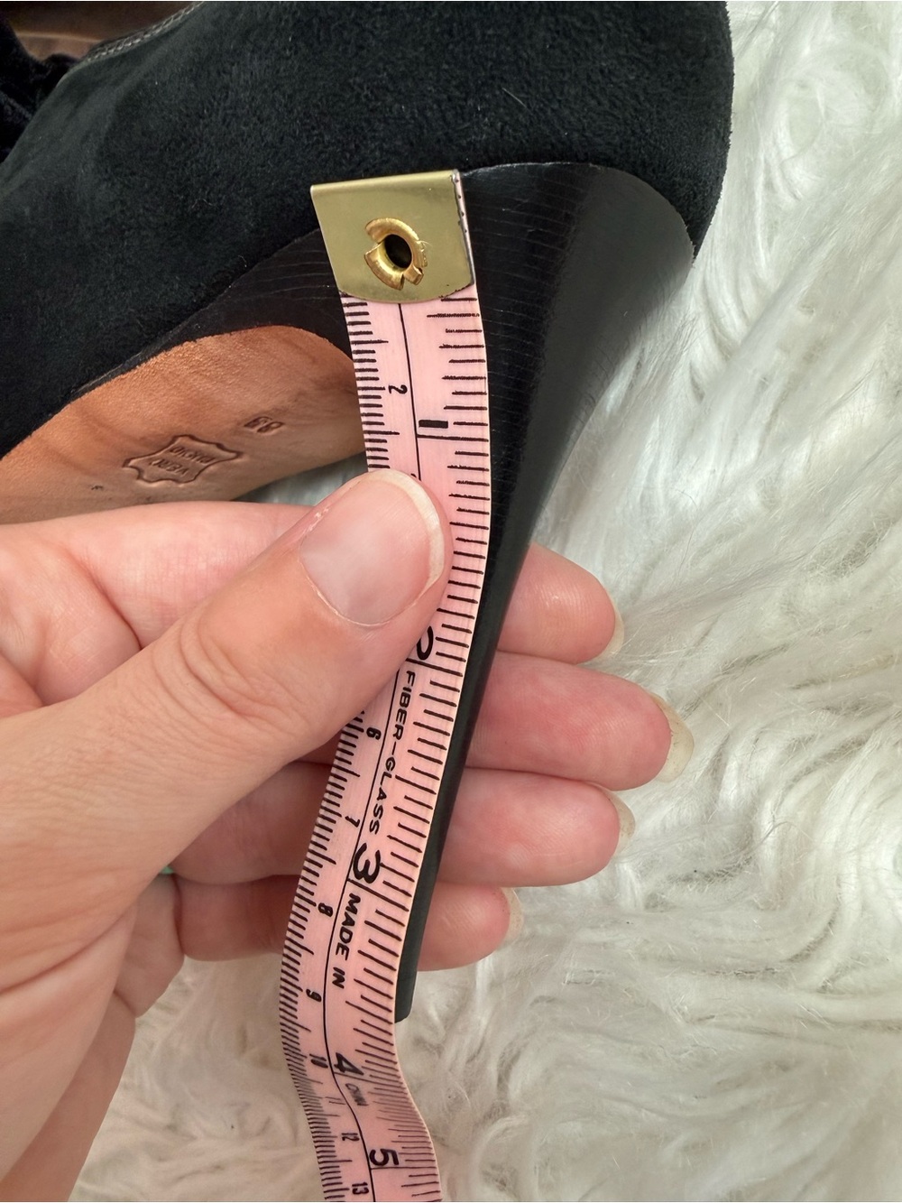Talbots Retro Velvet Tie Peep Toe Heels - Picture 9 of 10